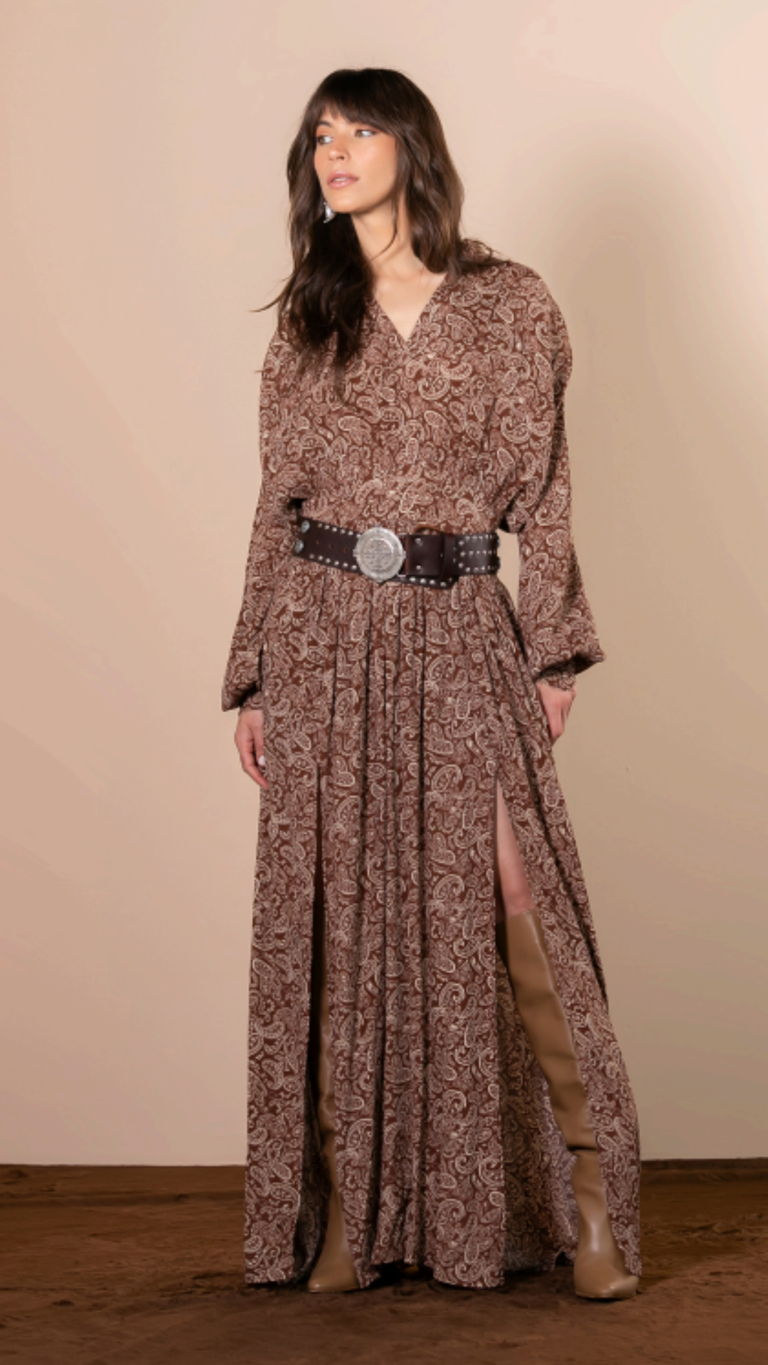 Vestido Longo Boho Estampa Paisley