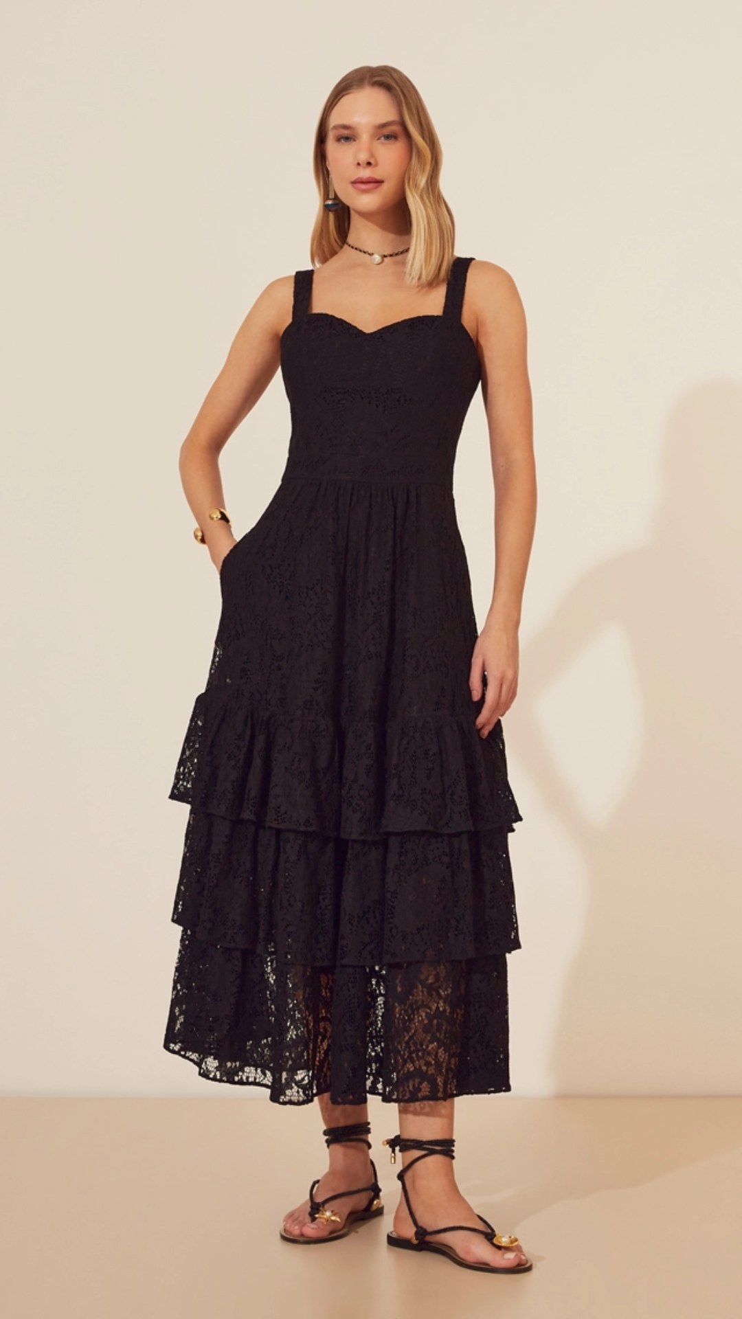 Vestido Midi Chapelle Preto