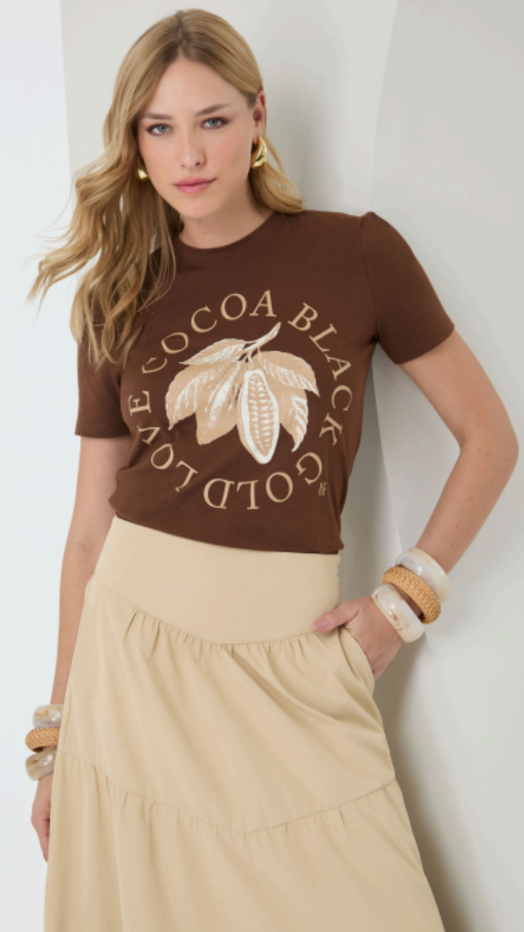 T-shirt Cacau Marrom