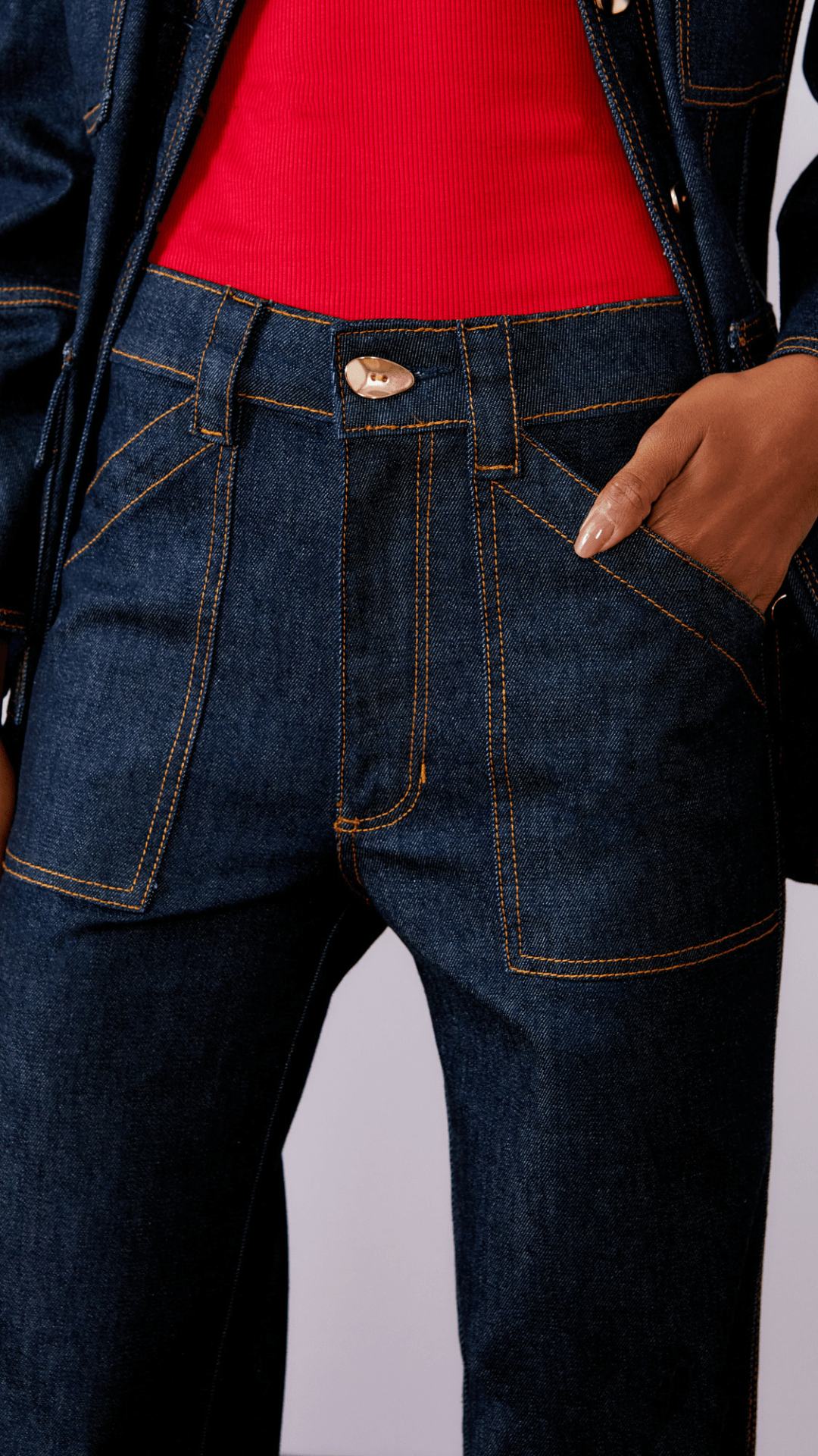 Calça Max Denim Reta Jeans Escuro