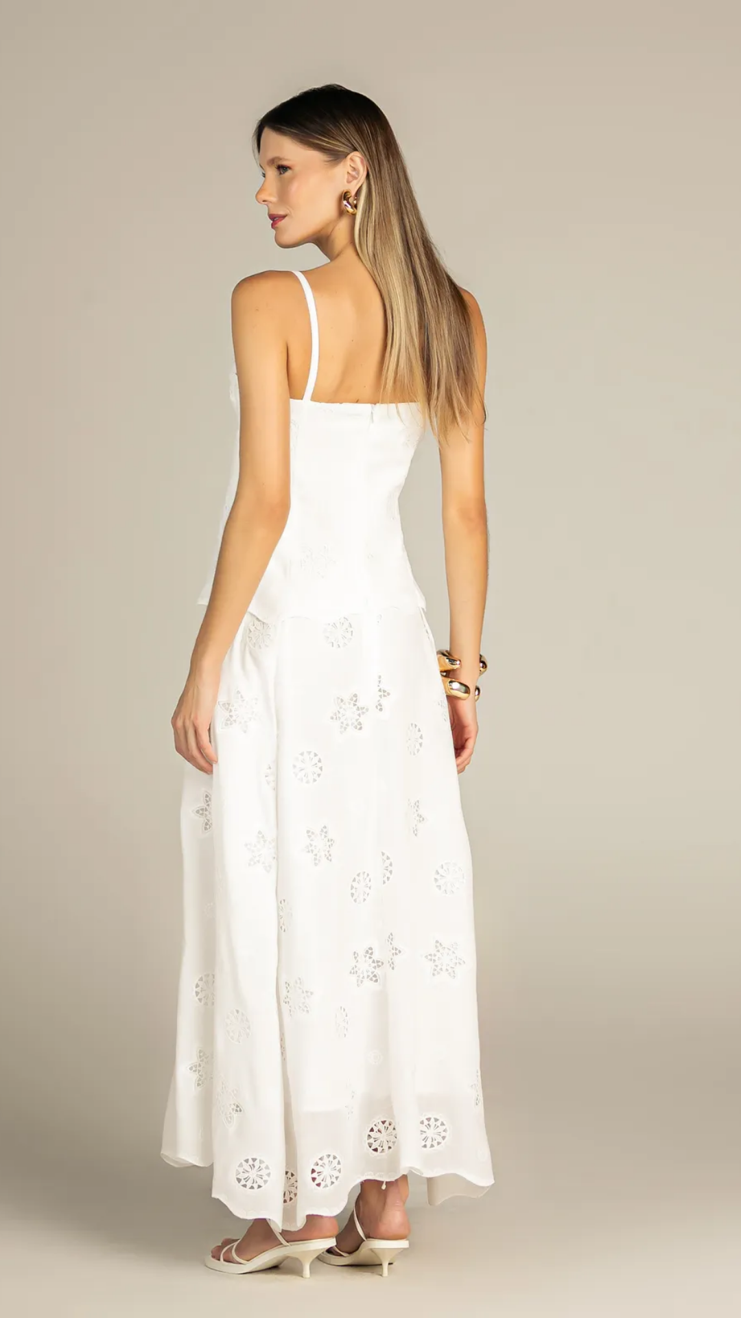 Vestido Longo de Laise Off White