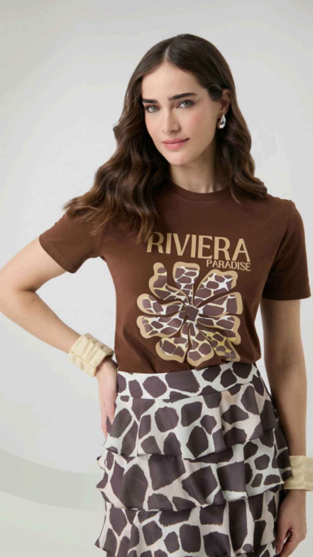 T-shirt Riviera Marrom